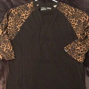 Vans Leopard Print Baseball Tee 